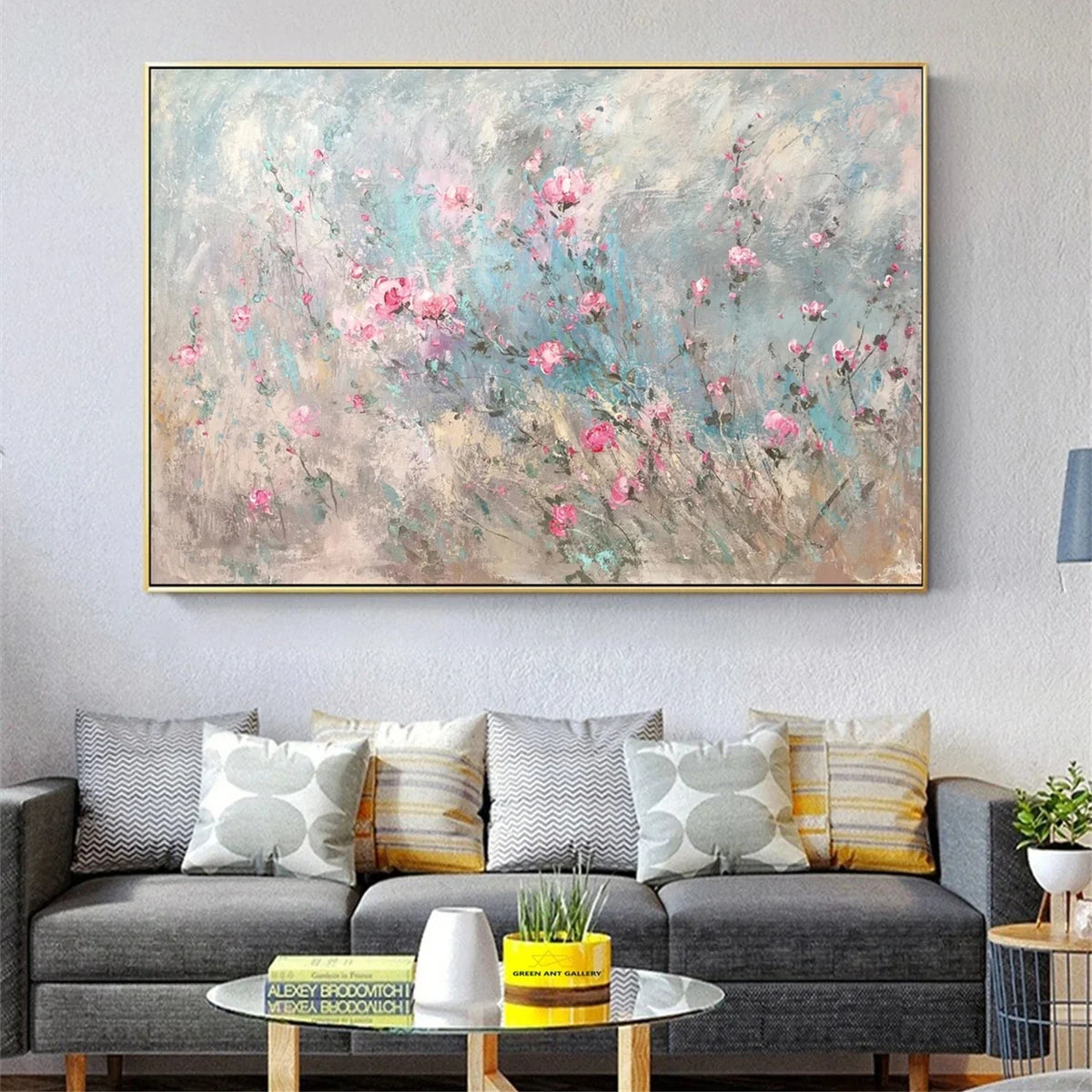Floral and Tree-Inspired Wall Painting