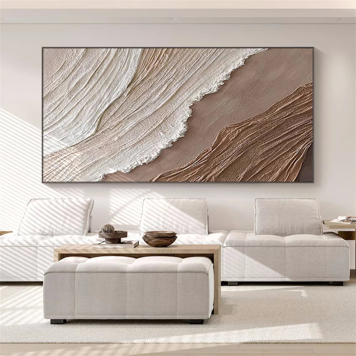 Serene Ocean and Sky Canvas Painting