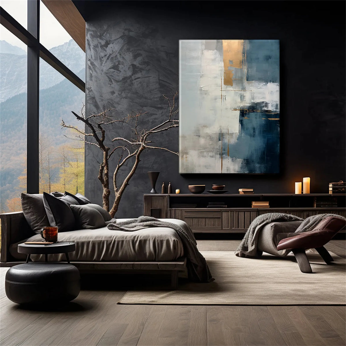 Dynamic Modern Abstract Canvas Painting