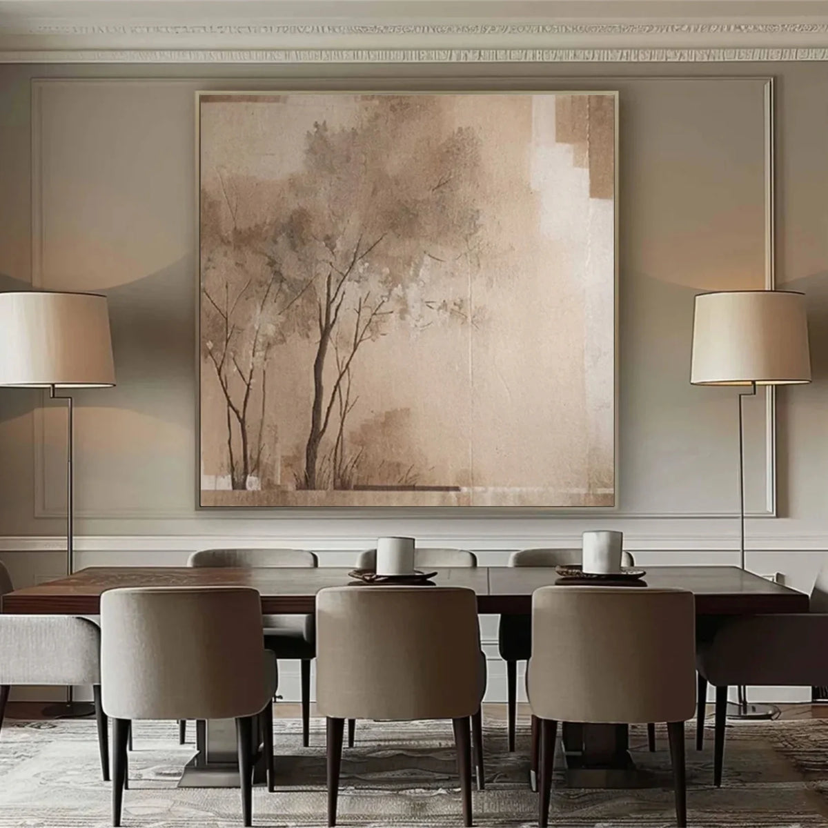 Botanical Flower and Tree Canvas Artwork