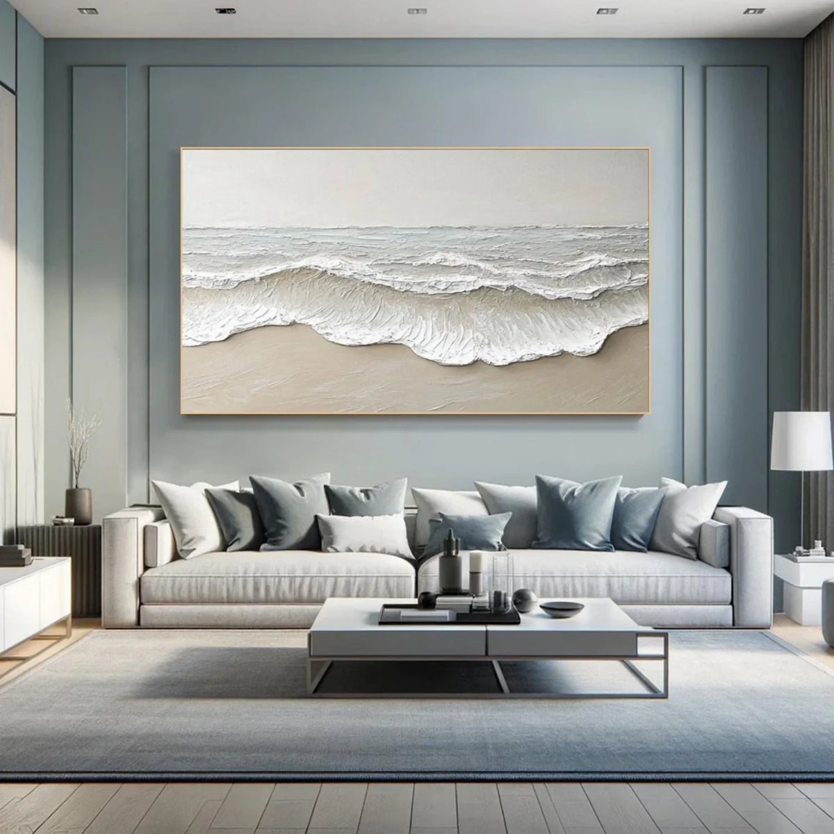 Tranquil Ocean and Sky Canvas Artwork