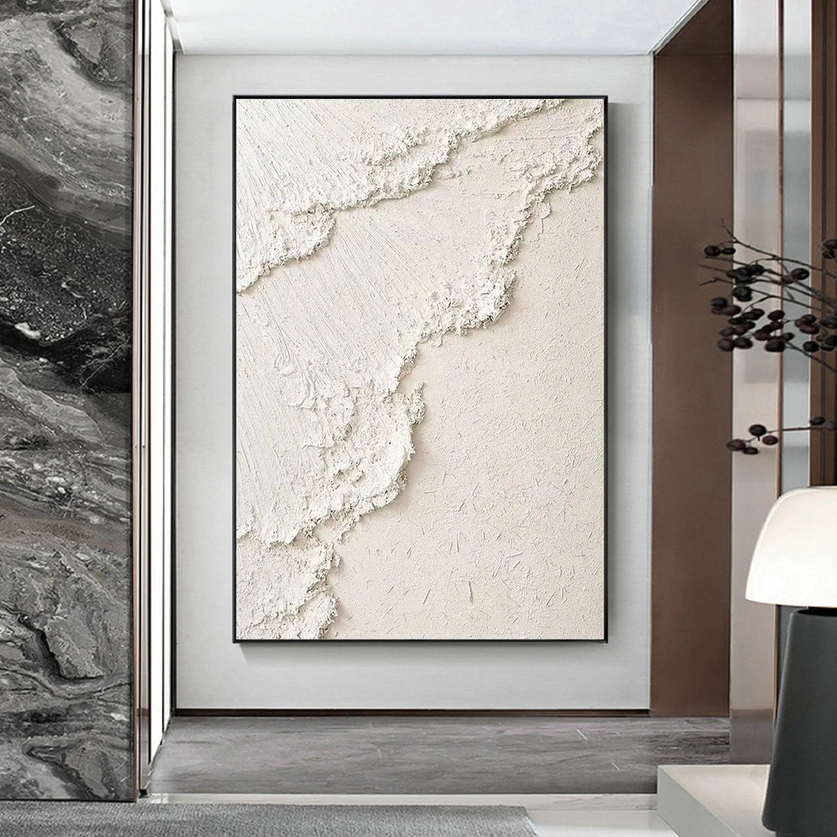 Minimalist Beige Textured Wall Art
