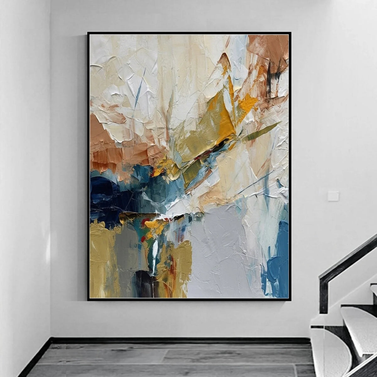 Modern Dynamic Abstract Canvas Painting