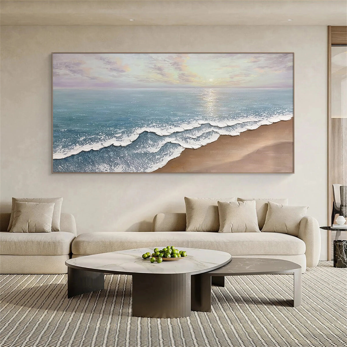 Vast Ocean and Open Sky Canvas Painting