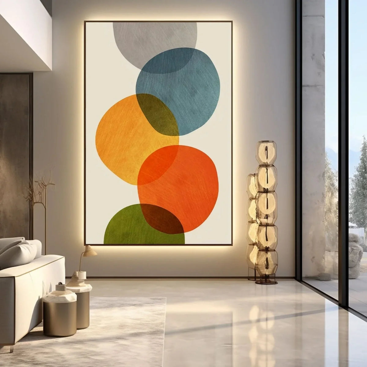 Serene Abstract Harmony Canvas Painting