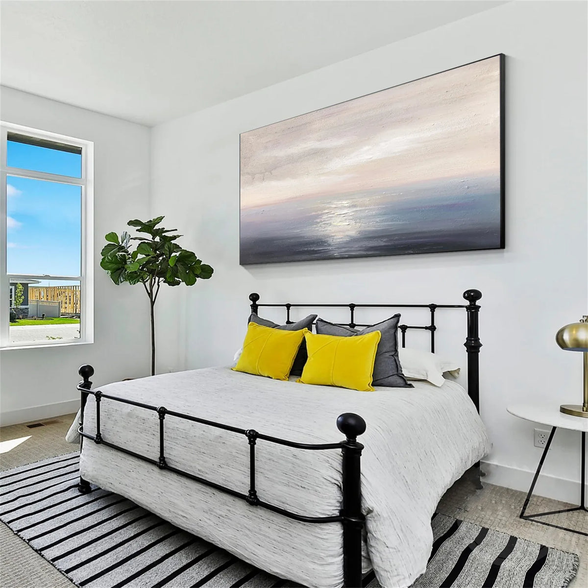 Ocean and Sky Inspired Wall Painting