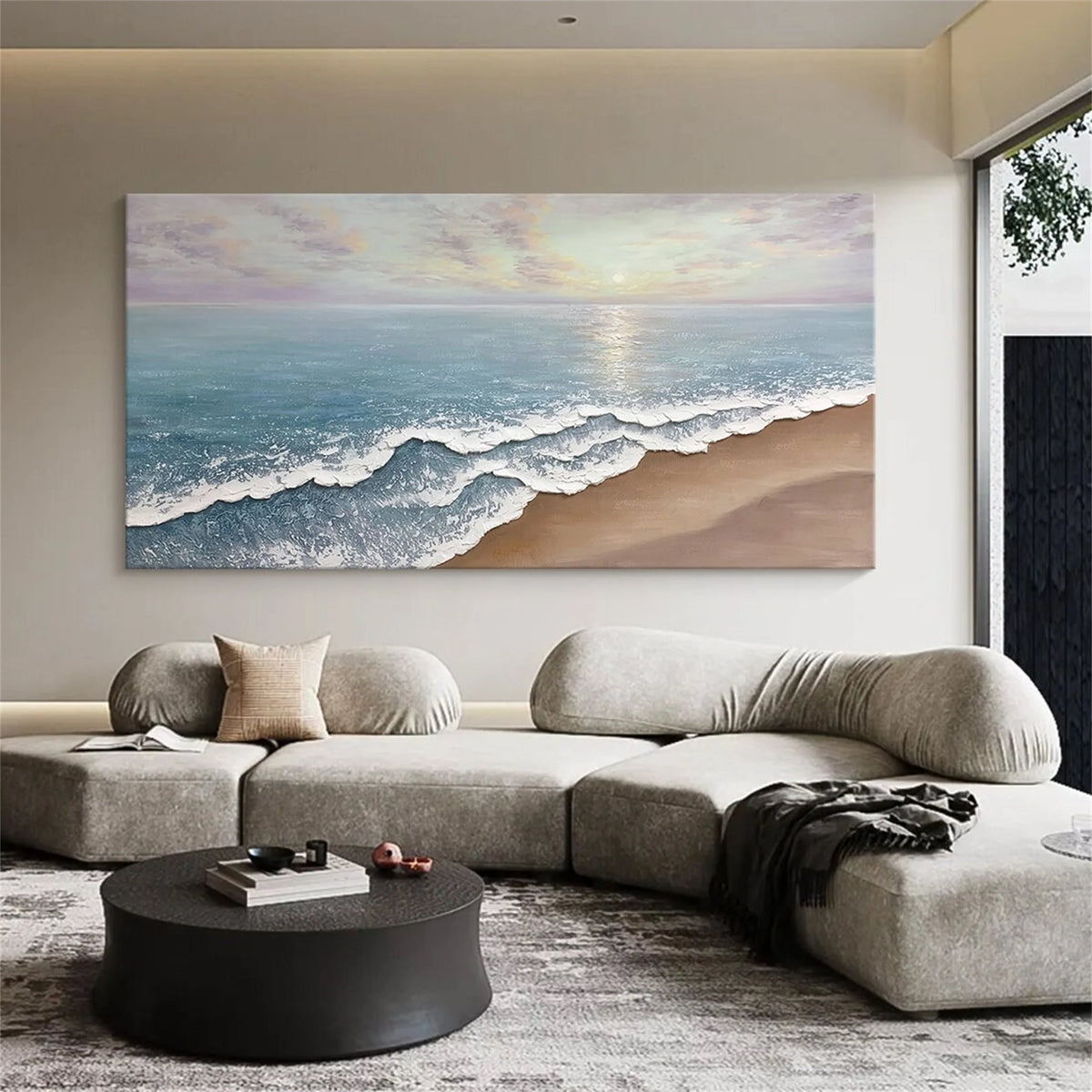 Vast Ocean and Open Sky Canvas Painting