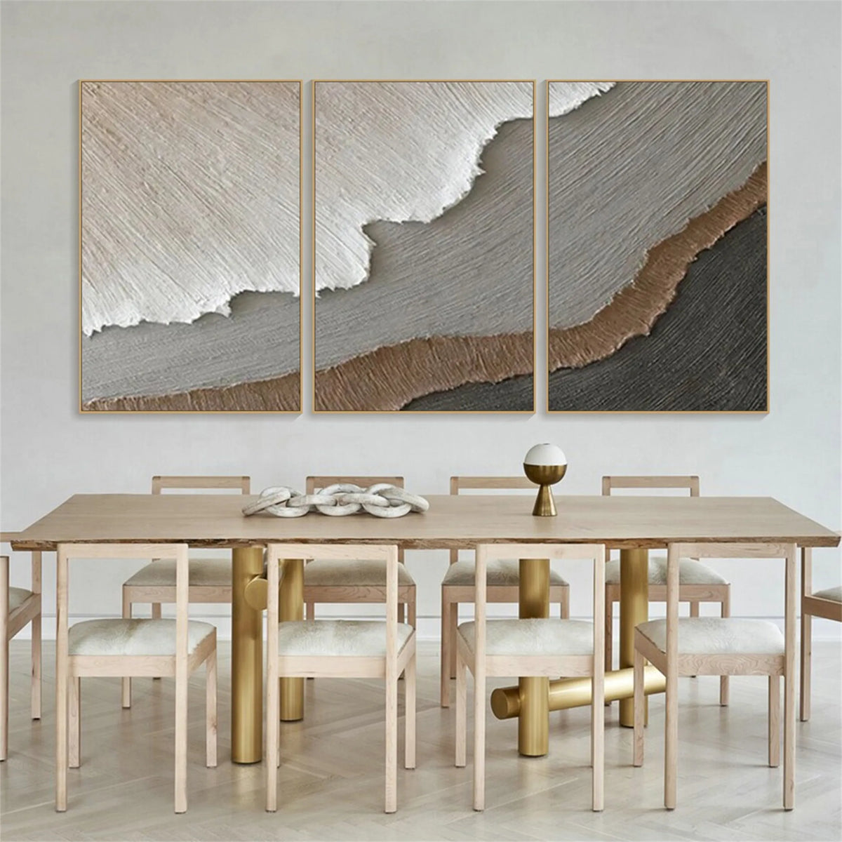 Set of 3 Ocean and Sky Canvas Paintings