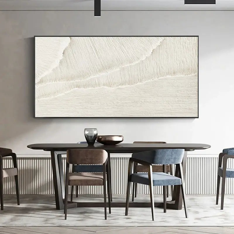 Textured Minimalist Plaster Canvas Painting