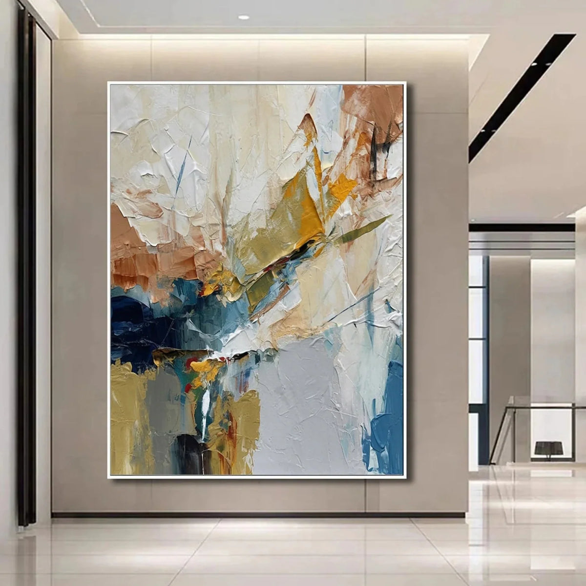 Modern Dynamic Abstract Canvas Painting