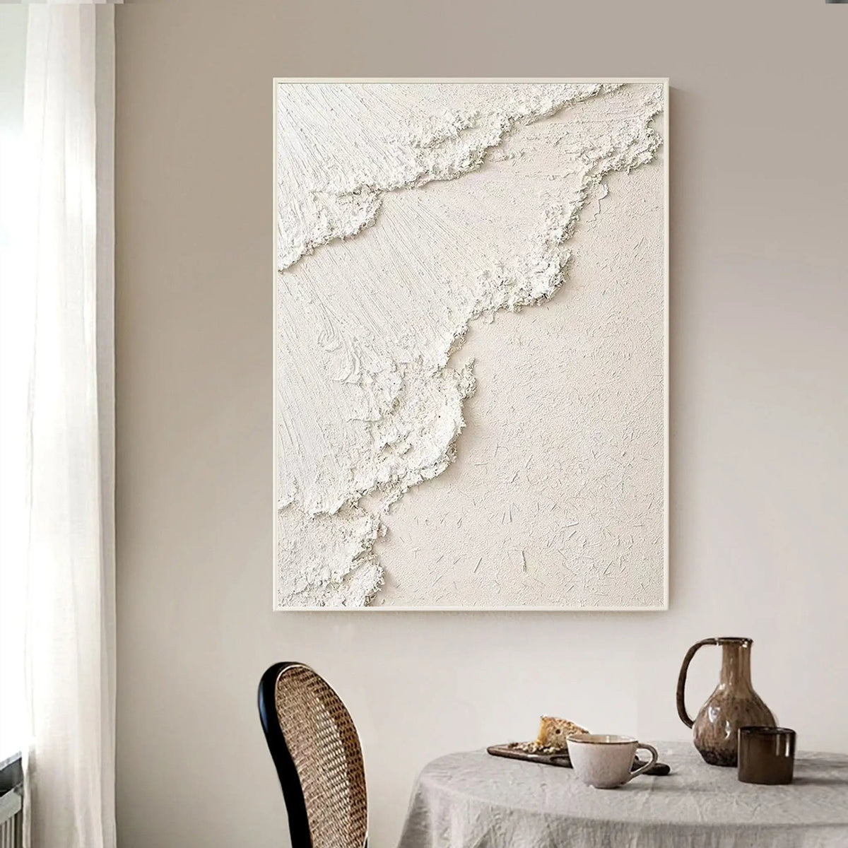 Minimalist Beige Textured Wall Art