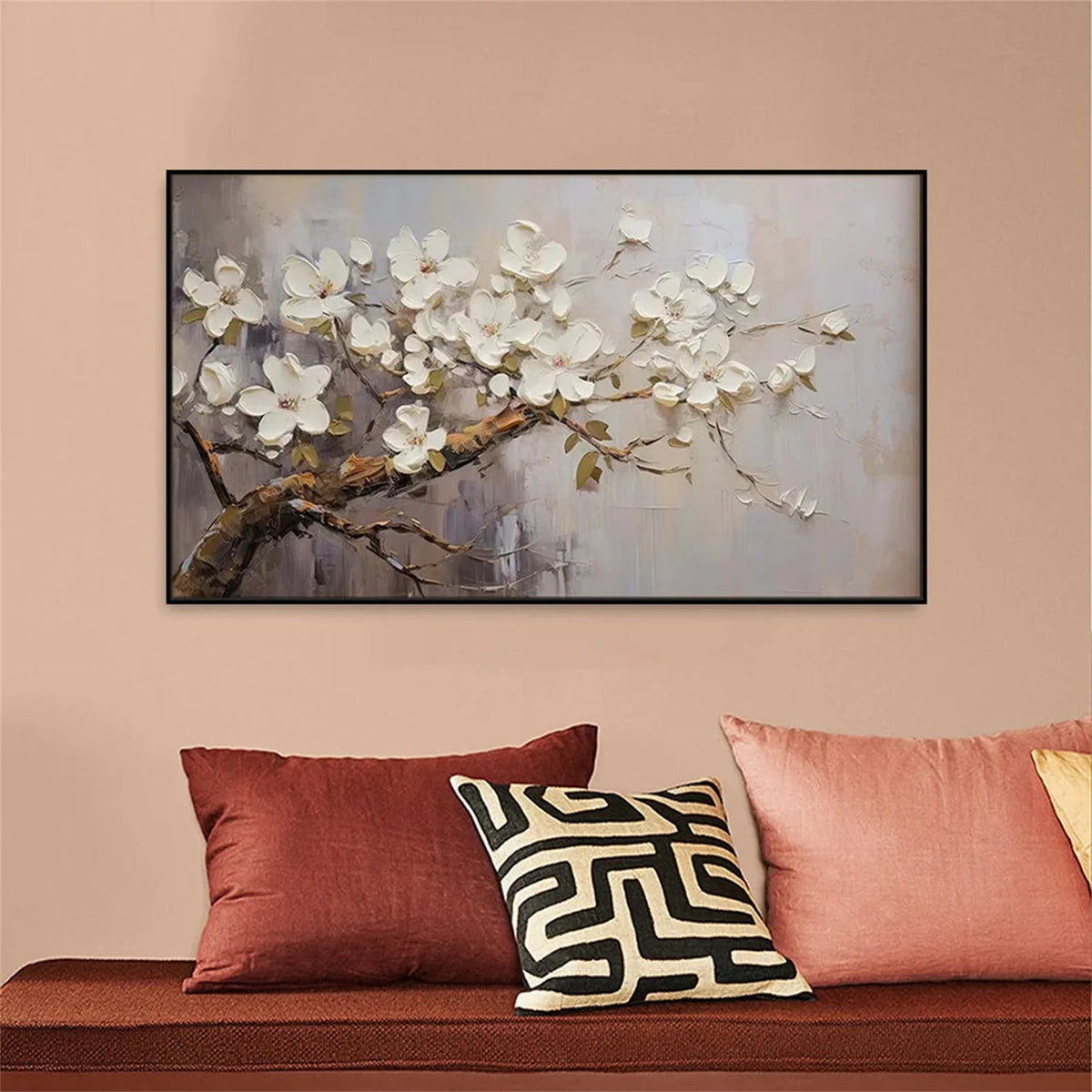 Colourful Floral and Tree Canvas Artwork
