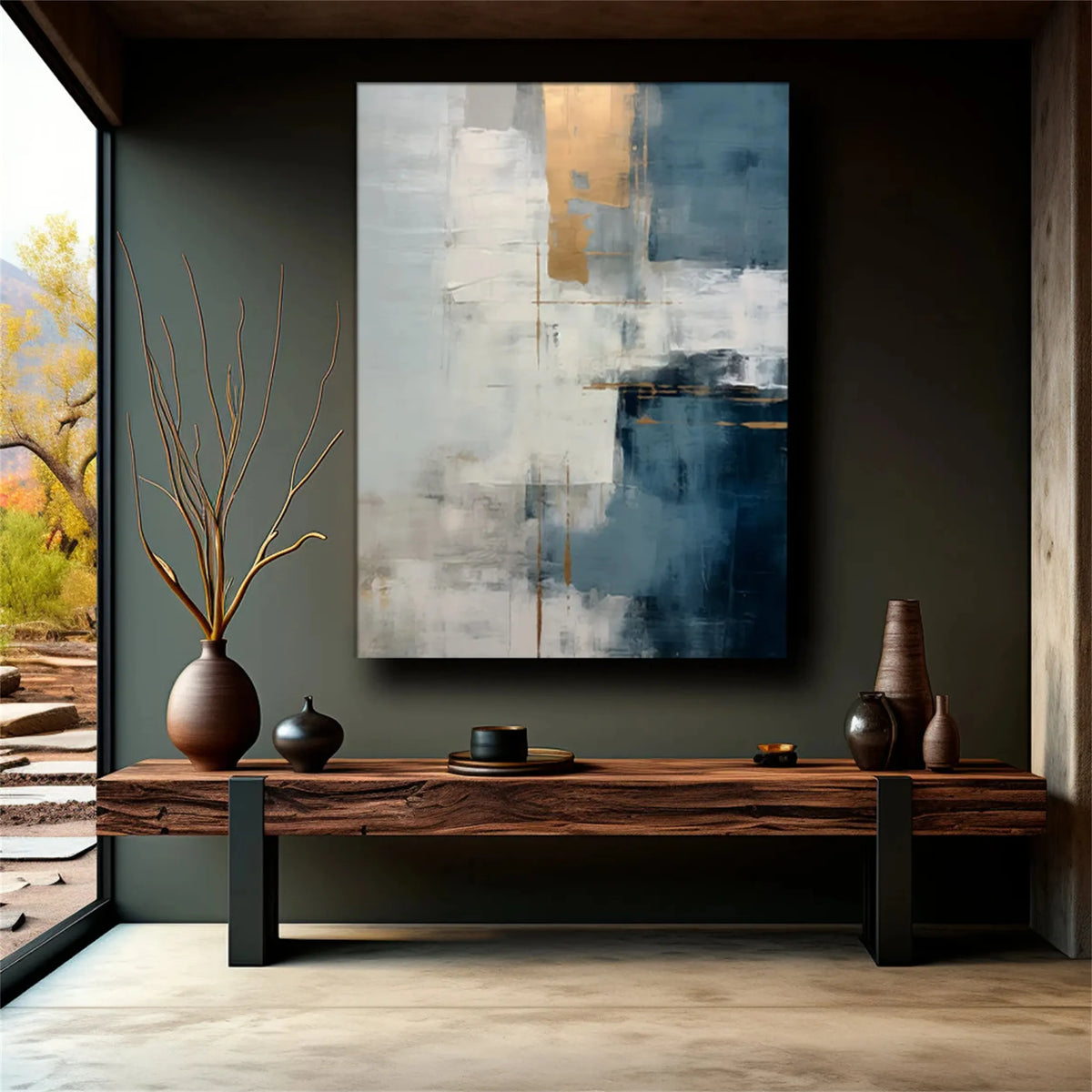 Dynamic Modern Abstract Canvas Painting