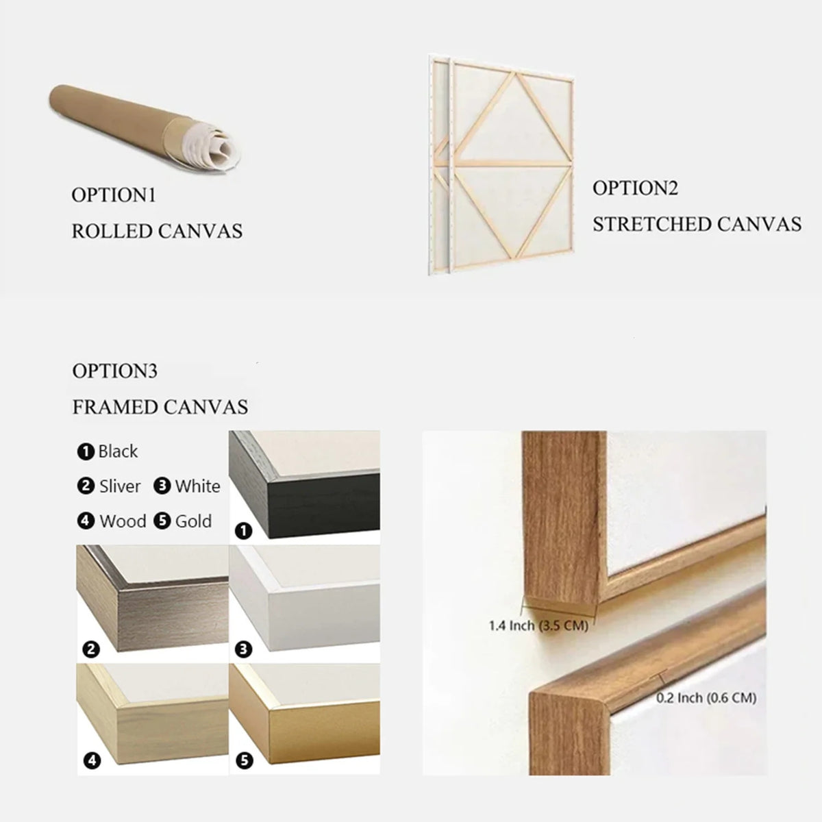 Beige Floral and Tree Textured Abstract Canvas Painting