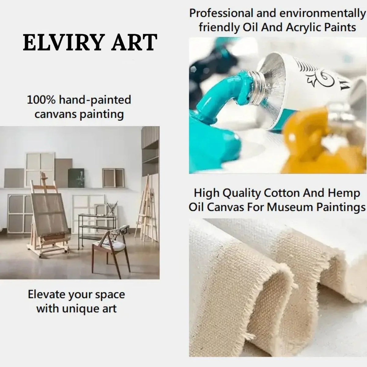 Botanical Flower and Tree Canvas Artwork