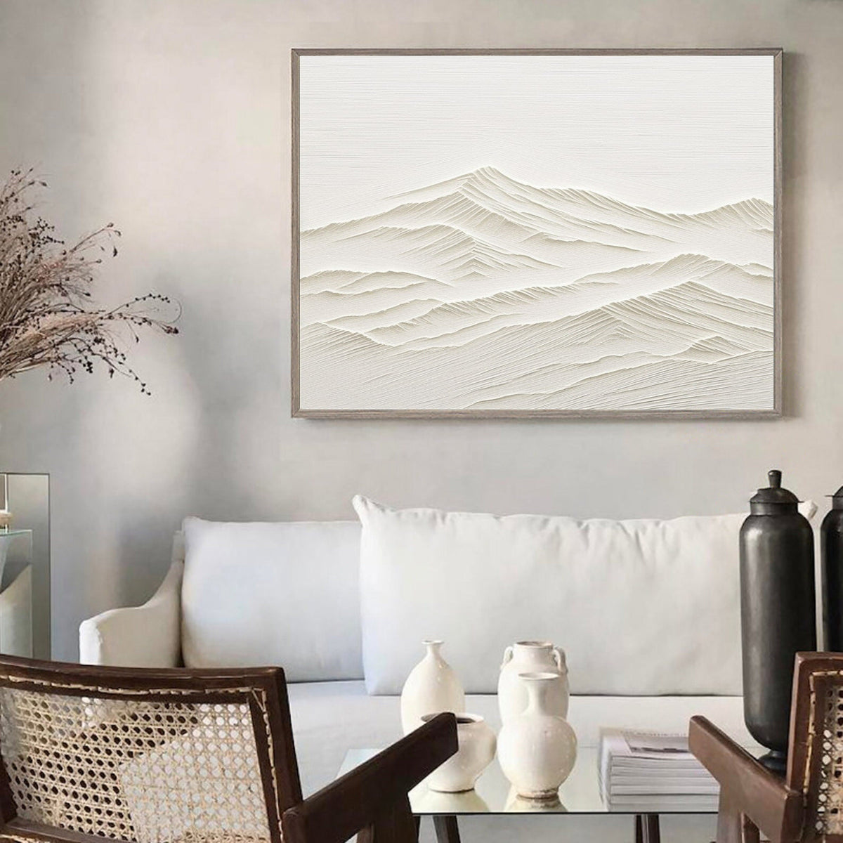 Minimalist Plaster Canvas with Textured Design