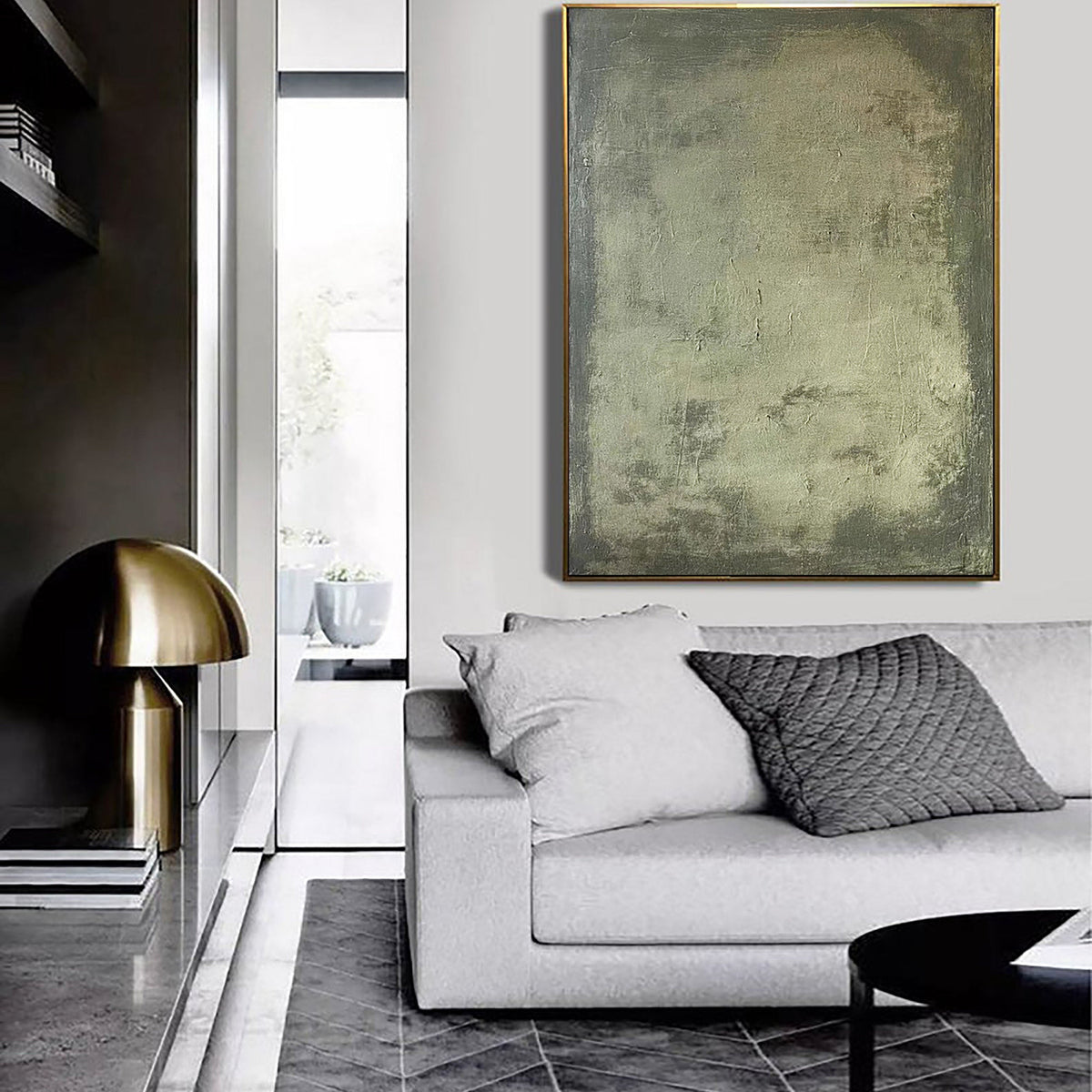 Organic Green Abstract Canvas Painting