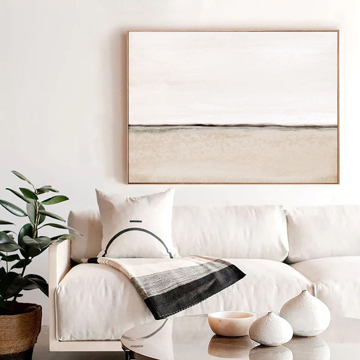 Calm Ocean and Sky Canvas Painting
