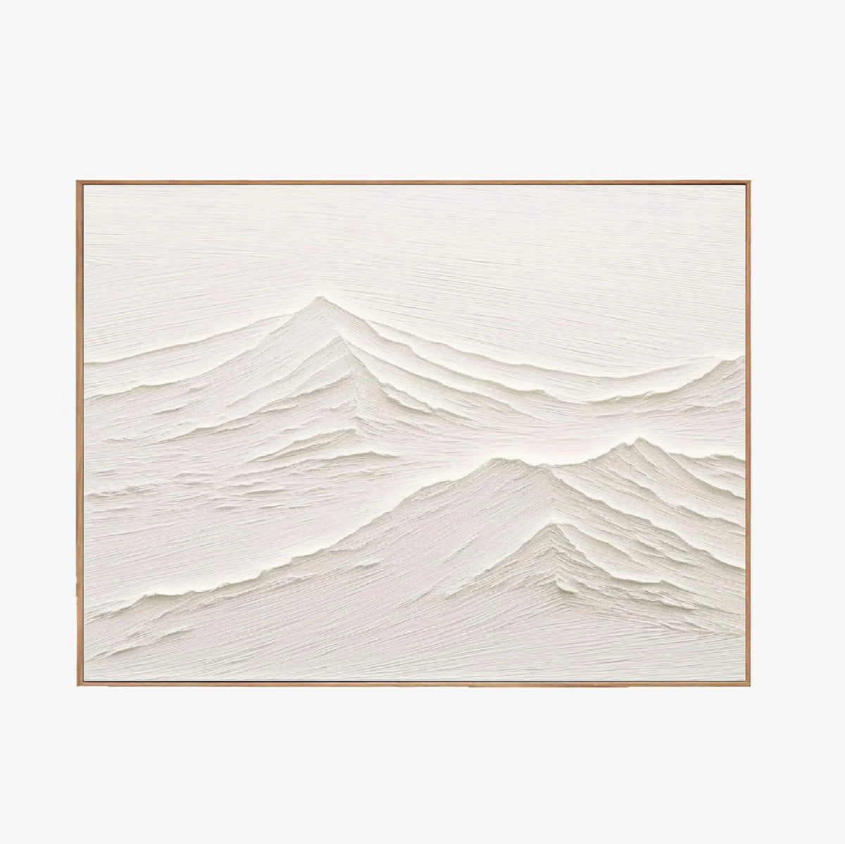White Minimalist Textured Canvas Painting